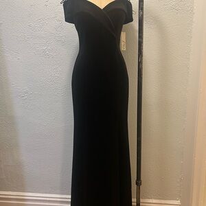 Eliza J Strapless Black Gown